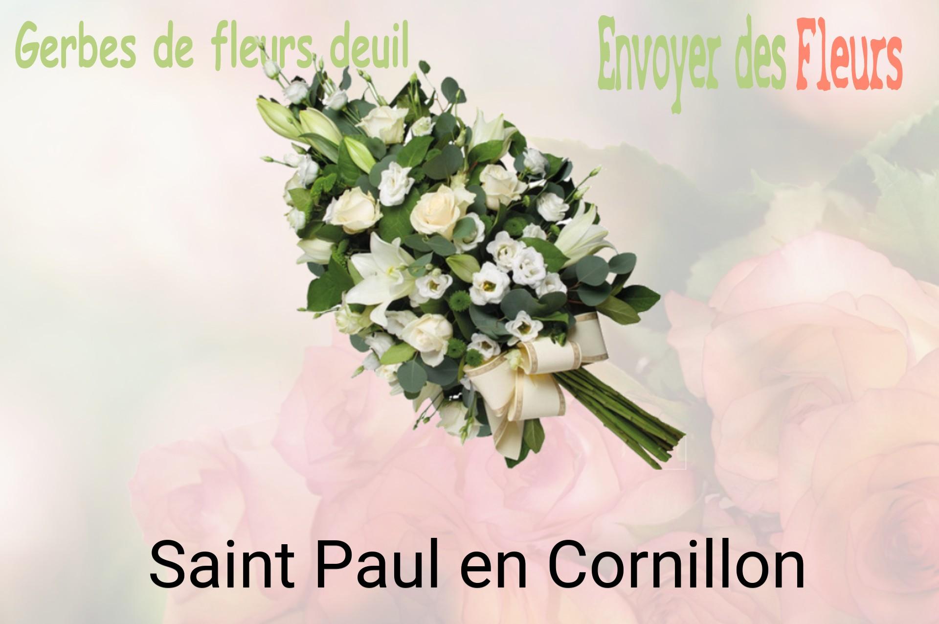 Gerbe de fleurs de deuil livrée à Saint-Paul-en-Cornillon